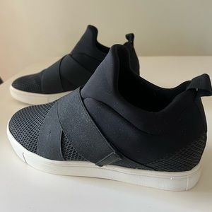 Steve Madden Laynie wedge sneakers - black